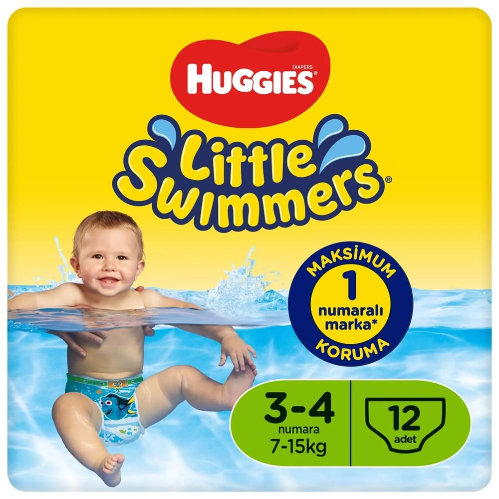 Huggıes Little Swımmers Mayo Bebek Bezi Beden:3-4 (7-15KG) Tekli (İç Adet 12)