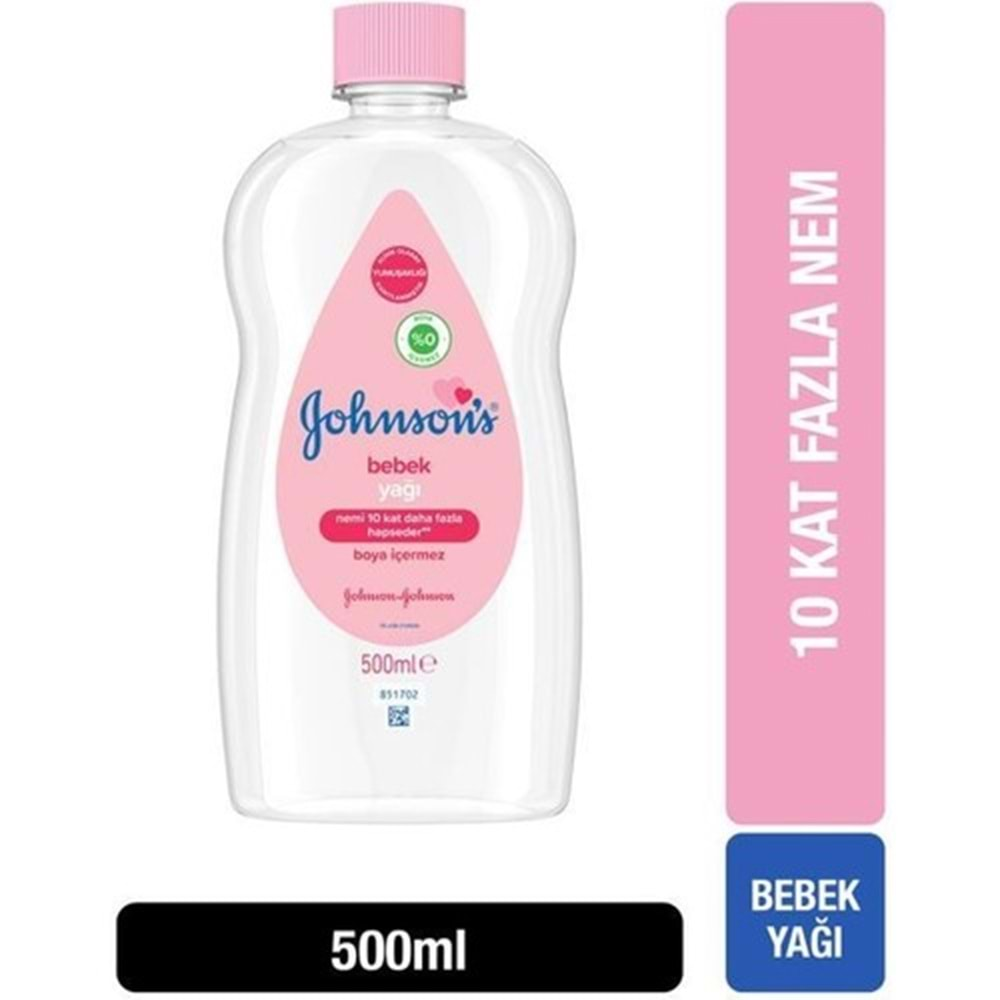 Johnsons Baby Bebek Yağı 500ML Nemlendirici (Pembe)