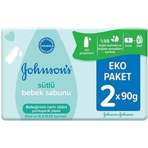 Johnsons Baby Bebek Sabunu 90GR Sütlü (Eko Pk 2 Li Pk)