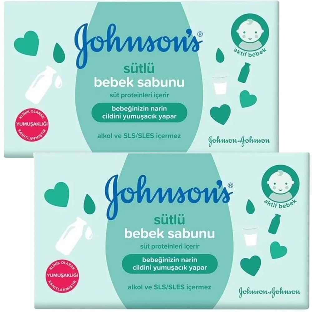 Johnsons Baby Bebek Sabunu 90GR Sütlü (Eko Pk 2 Li Pk)