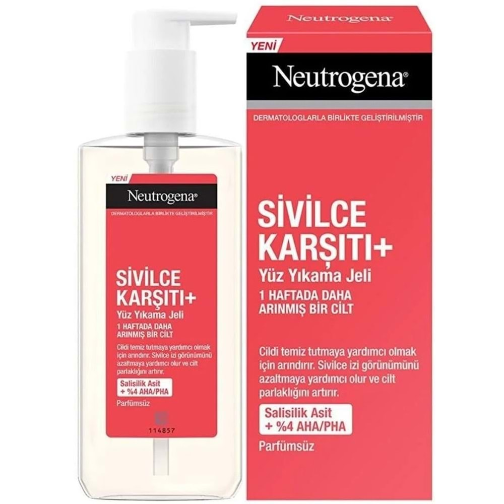 Neutrogena Düzensiz Cilt Tipleri için Yüz Yıkama Jeli 200ML