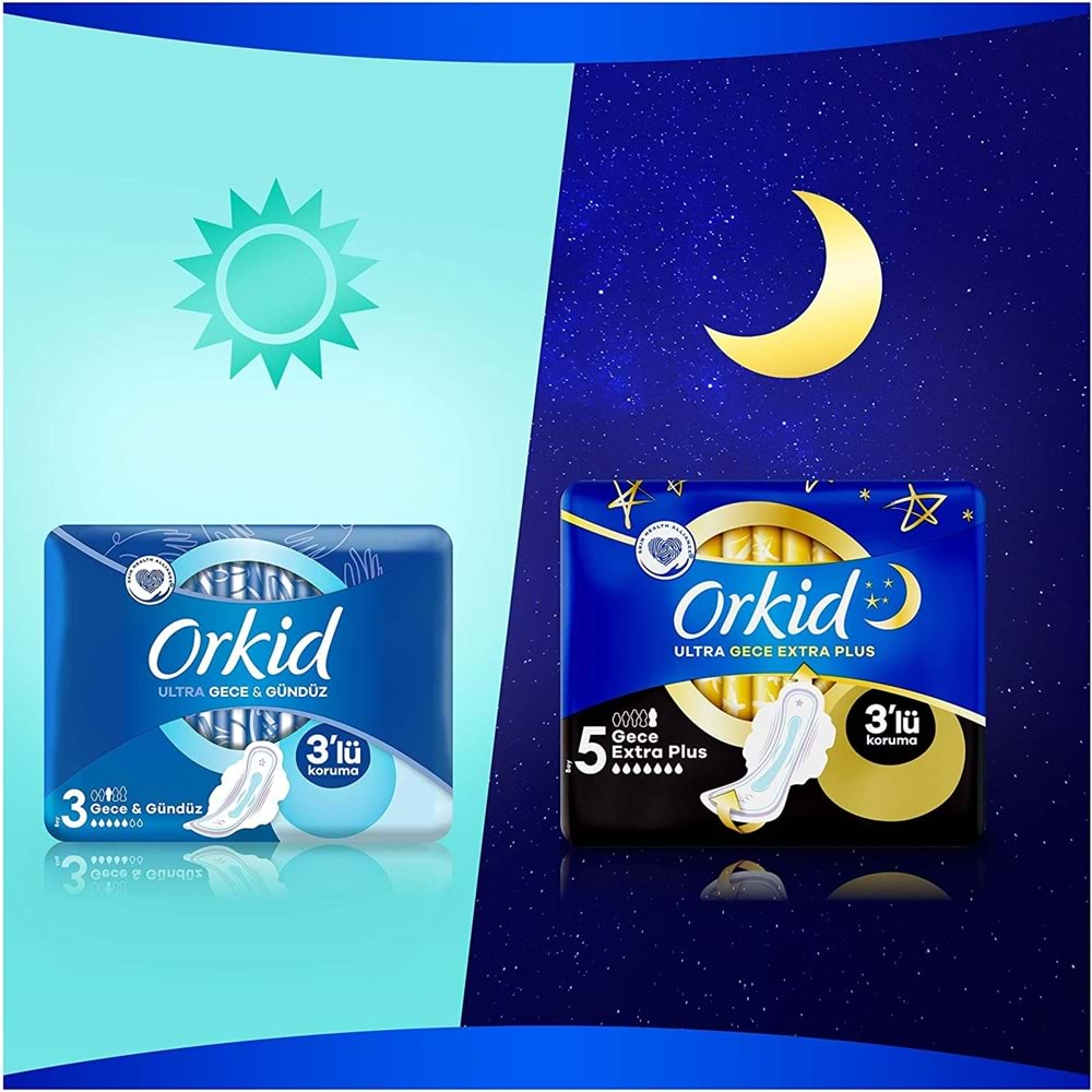 Orkid Hijyenik Ped Ultra Extra Gece&Gündüz 6 Adet Standart Pk