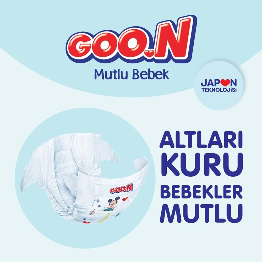 Goon Mutlu Bebek Bebek Bezi Beden:3 (7-12Kg) Midi 100 Adet Fırsat Pk