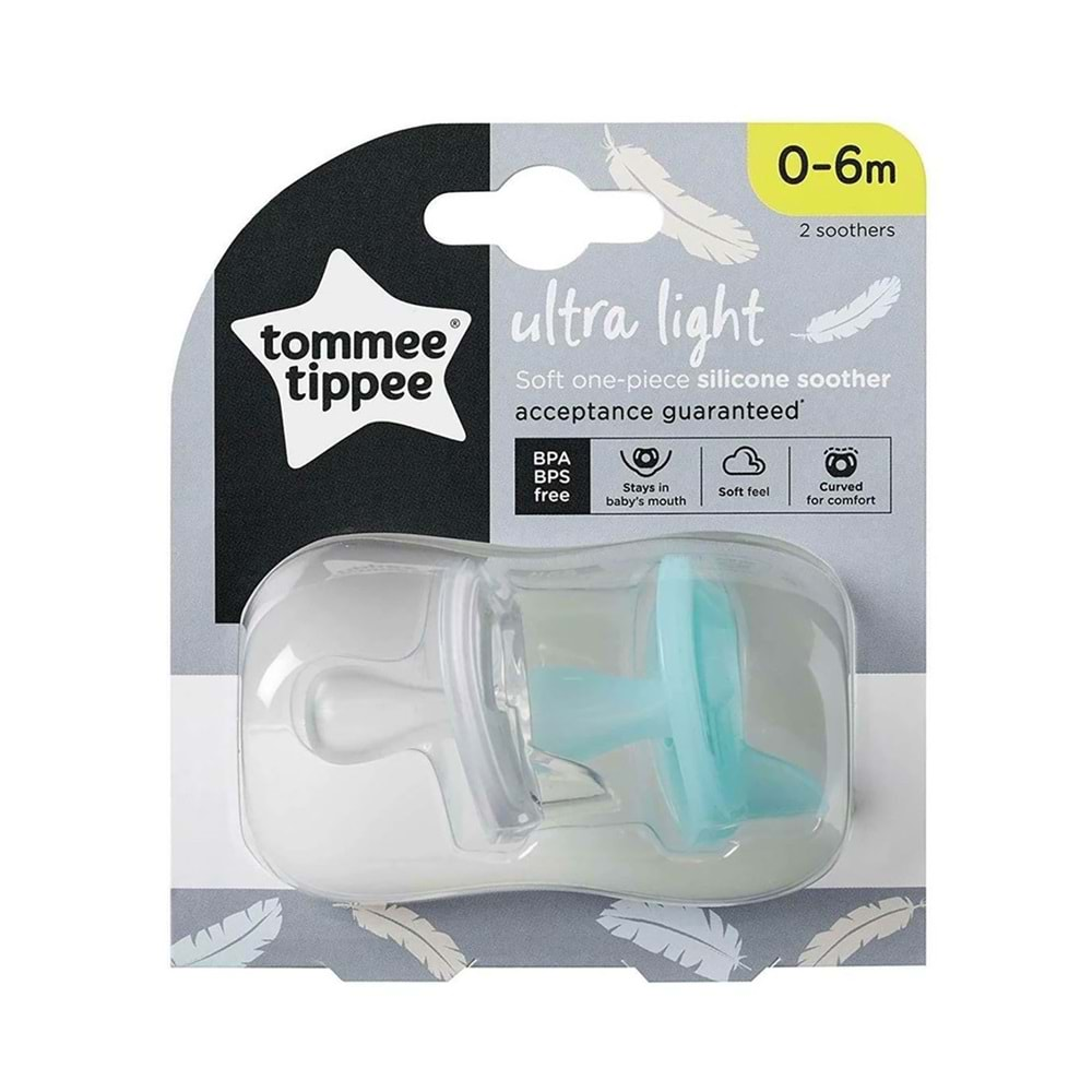 Tommee Tippee Ultra Hafif Silikon Emzik (2 Li Pk) (0-6 Ay)