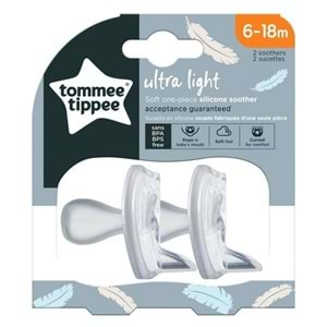 Tommee Tippee Ultra Hafif Silikon Emzik (2 Li Pk) (6-18 Ay)