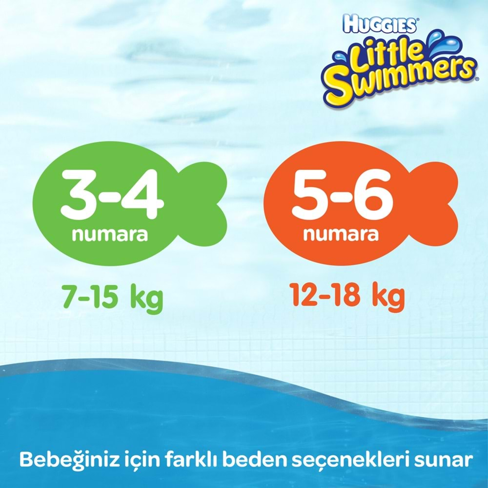 Huggıes Little Swımmers Mayo Bebek Bezi Beden:5-6 (12-18KG) Tekli (İç Adet 11)