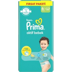 Prima Bebek Bezi Beden:6 (13-18KG) Extra Large 56 Adet Fırsat Pk