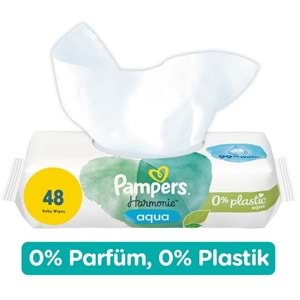 Prima Pampers Harmonie Islak Havlu Mendil Aqua Pure 48 Yaprak 9 Lu Set (432 Yaprak) Organik Pamuk