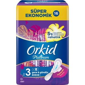 Orkid Platinum Hijyenik Ped Gece & Gündüz 16 Adet Süper Ekonomik Pk