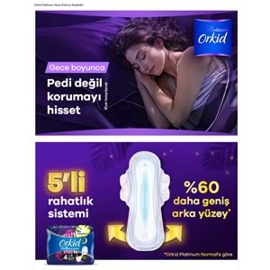 Orkid Platinum Hijyenik Ped Gece Extra 14 Adet Süper Ekonomik Pk