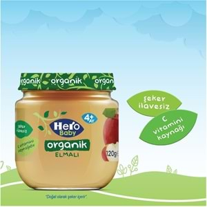 Hero Baby Kavanoz Maması 120GR Organik Elmalı