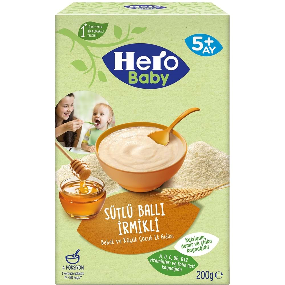 Hero Baby Kaşık Maması 200GR Sütlü Ballı İrmikli