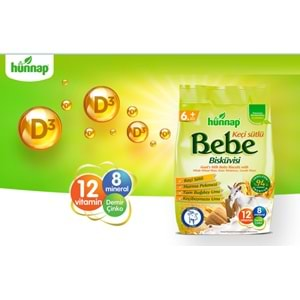 Hünnap Bebe Bisküvisi Keçi Sütlü 400GR (Yeni Ürün)