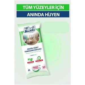 Fibril Yüzey Temizlik Havlusu 50 Yaprak XL Temizlik Kokulu Plastik Kapaklı