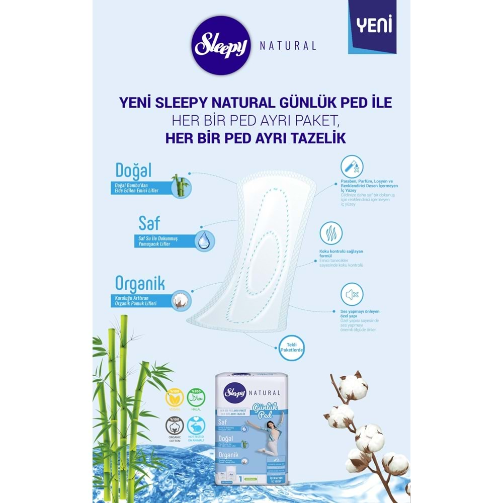 Sleepy Natural Günlük Ped Normal 40 Adet Süper Ekonomik Pk