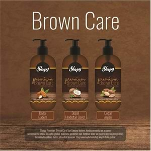 Sleepy Sıvı Sabun Premium 500ML Brown Care Serisi(Doğal Badem/Hindistan Cevizi/Argan)