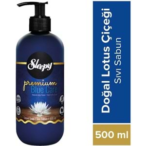 Sleepy Sıvı Sabun Premium 500ML Blue Care Serisi (Doğal Lotus Çiçeği/Deniz Yosunu/Su Nanesi)