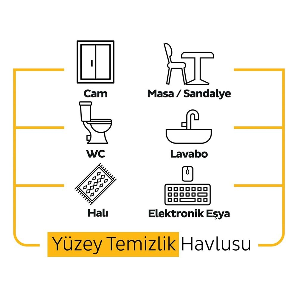 Sleepy Easy Clean Yüzey Temizlik Havlusu 100 Yaprak Arap Sabunlu Plastik Kapaklı