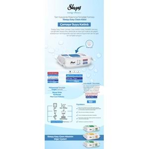 Sleepy Easy Clean Yüzey Temizlik Havlusu 100 Yaprak Çamaşır Suyu Etkili/Ekstra Hijyen