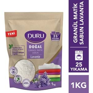 Duru Doğal Granül Matik Sabun Tozu Lavanta 1KG (25 Yıkama)