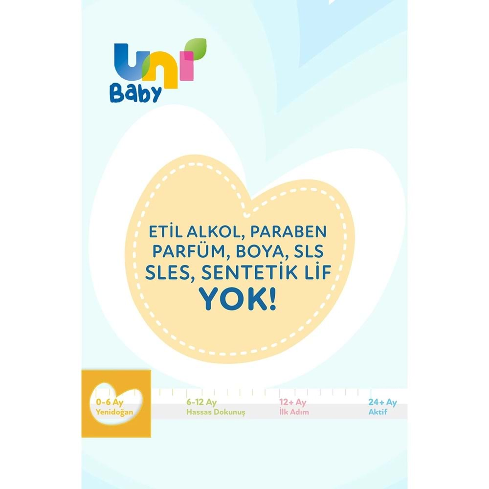 Uni Baby Islak Havlu Hassas Yeni Doğan 40 Yaprak (3 Lü Pk) 120 Yaprak (Narin Ciltler için)