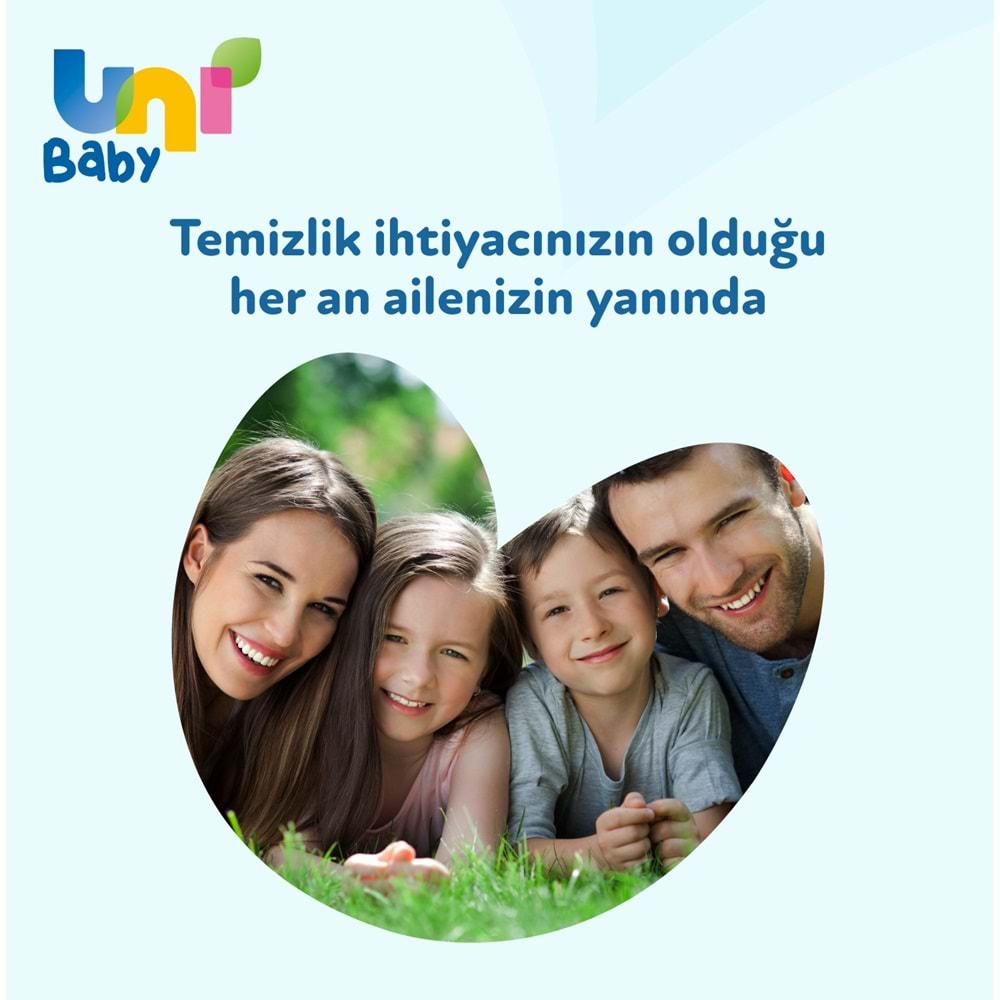 Uni Baby Islak Havlu Mendil 90 Yaprak Aile Plastik Kapaklı