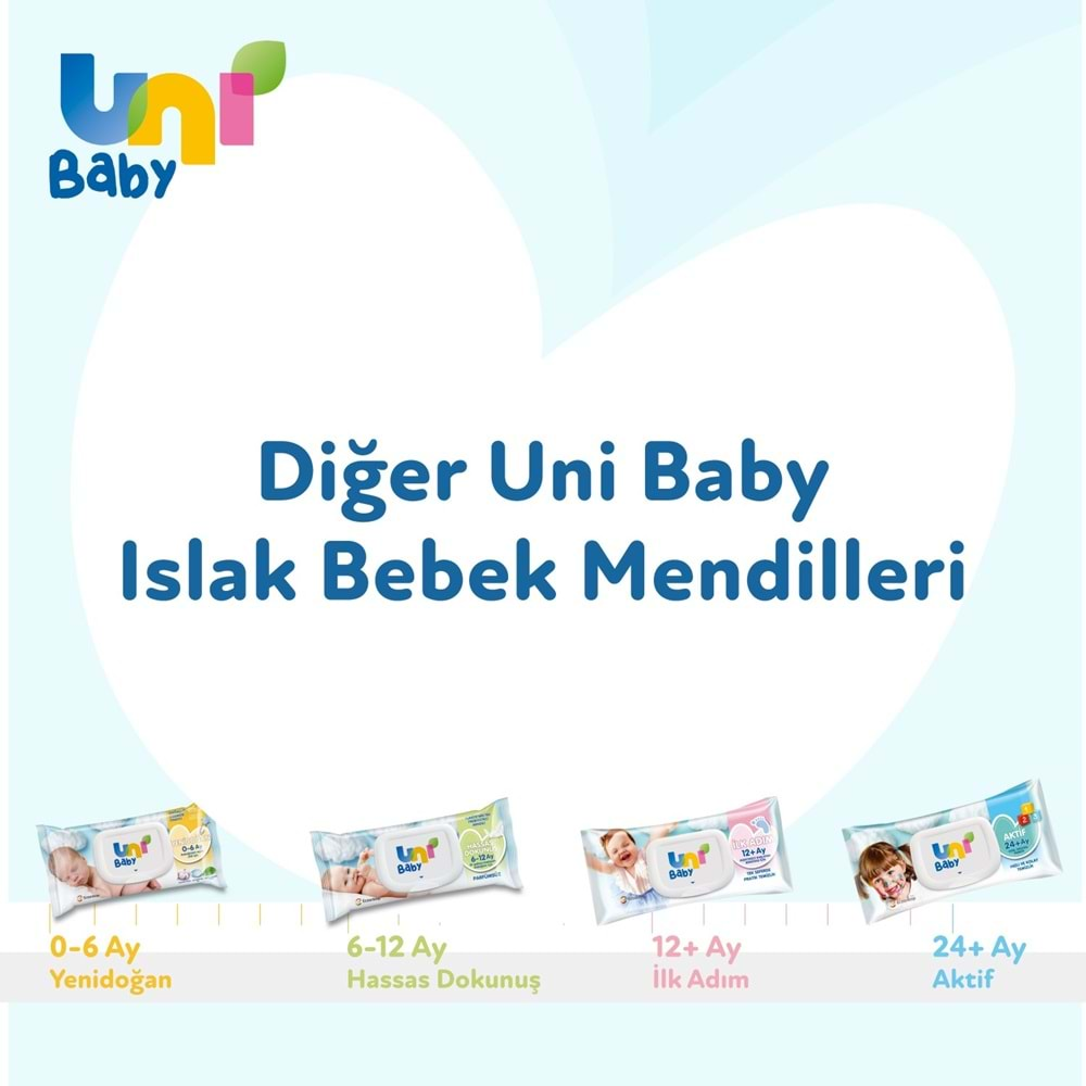 Uni Baby Islak Havlu Mendil 90 Yaprak Aile Plastik Kapaklı