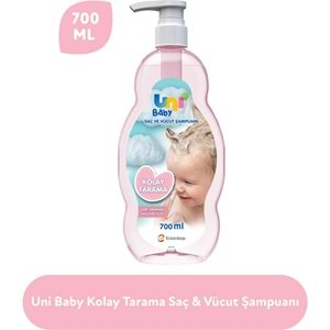 Uni Baby Bebek Kolay Tarama Saç ve Vücut Şampuanı 700ML Pompalı (Pompalı)