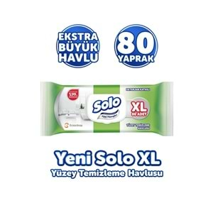 Solo Yüzey Temizlik Havlusu 80 Yaprak XL Deterjan Katkılı Plastik Kapaklı