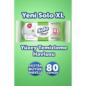 Solo Yüzey Temizlik Havlusu 80 Yaprak XL Deterjan Katkılı Plastik Kapaklı