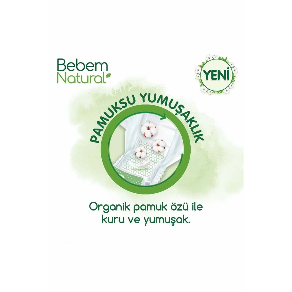 Bebem Bebek Bezi Natural Beden:5 (11-18Kg) Junior 80 Adet Ultra Fırsat Pk