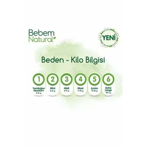 Bebem Bebek Bezi Natural Beden:5 (11-18Kg) Junior 80 Adet Ultra Fırsat Pk