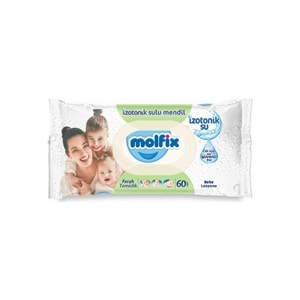 Molfix Islak Havlu Mendil İzotonik Ferah Temizlik 3 Lü set 60 Yaprak Plastik Kapaklı