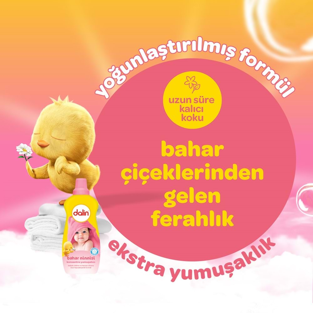 Dalin Çamaşır Yumuşatıcı Konsantre 1200ML Bahar Ninnisi (Bebeklere Özel)