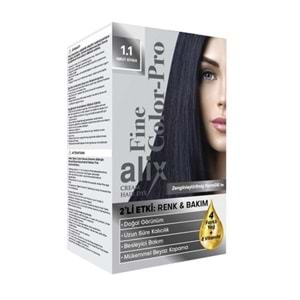 Alix 50ML Kit Saç Boyası 1.1 Mavi Siyah