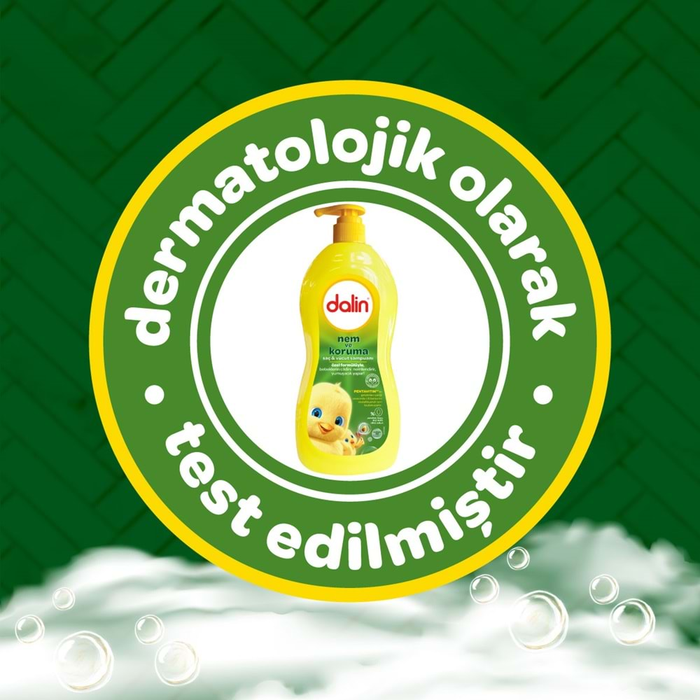 Dalin Bebek Saç & Vücut Şampuanı 700ML Nem ve Koruma Avakado Özlü (Pompalı)