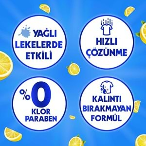 Rinso Matik Toz Deterjan 8KG Limon ve Karbonat / Renkliler ve Beyazlar İçin (53 Yıkama)