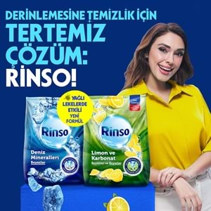 Rinso Matik Toz Deterjan 8KG Limon ve Karbonat / Renkliler ve Beyazlar İçin (53 Yıkama)