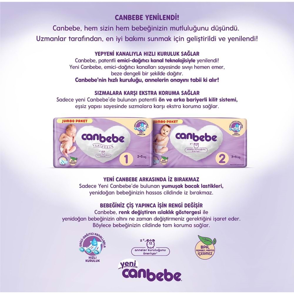 Canbebe Bebek Bezi Beden:6 (15+Kg) Extra Large 144 Adet Avantaj Fırsat Pk