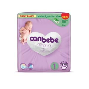 Canbebe Bebek Bezi Beden:1 (2-5Kg) Yeni Doğan 80 Adet Fırsat Pk