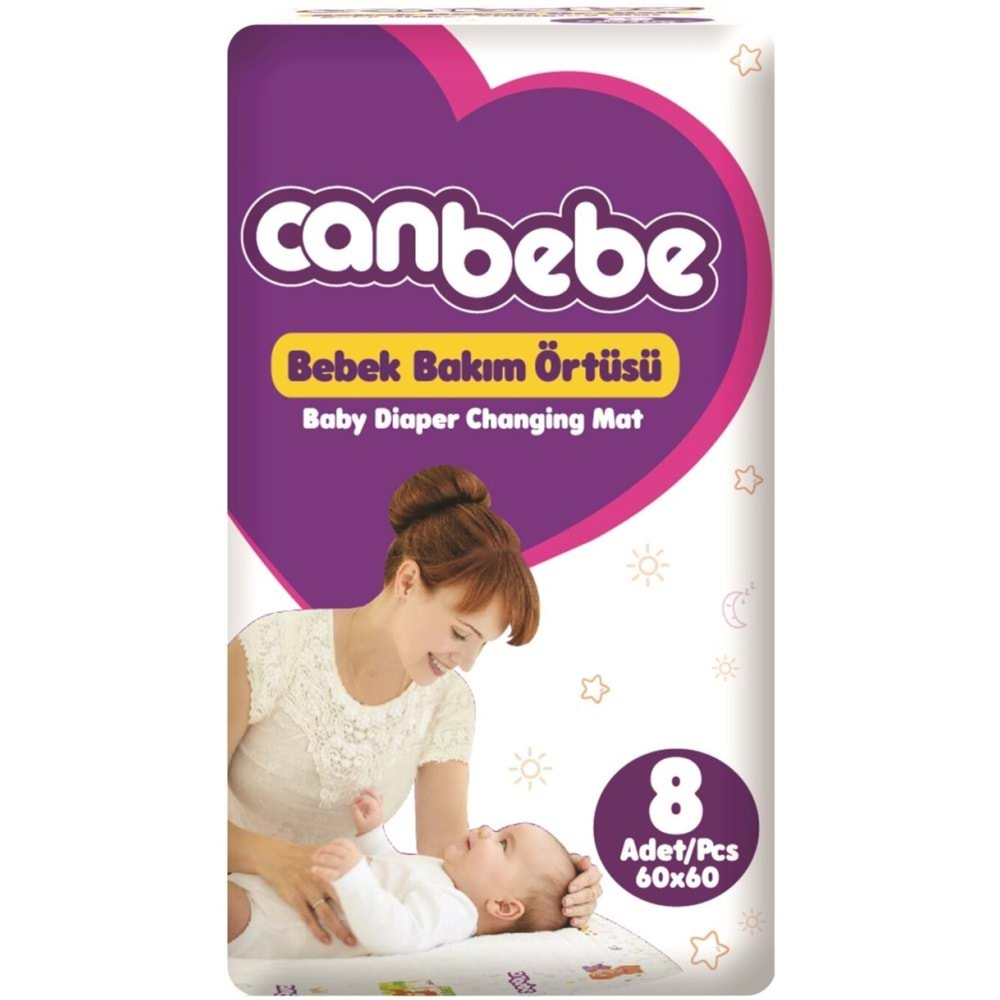 Canbebe Bebek Bakım Örtüsü Alt Açma (İç Adet 8 Li) Tekli Pk