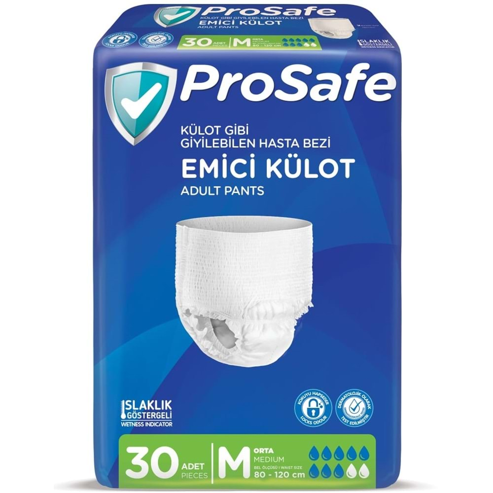 Prosafe Emici Külot Hasta Bezi Orta-Medium 30 Adet Tekli Pk