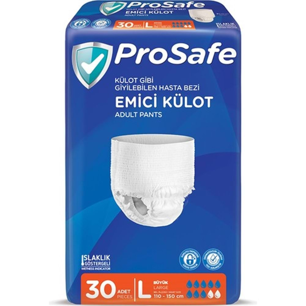 Prosafe Emici Külot Hasta Bezi Büyük-Large 30 Adet Tekli Pk