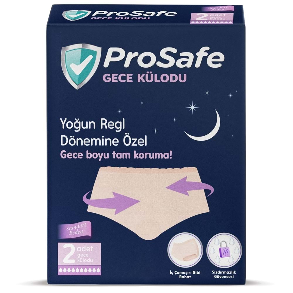 Prosafe Gece Külodu / Külot (Yoğun Regl Dönemine Özel) (Paket içi 2 Adet)