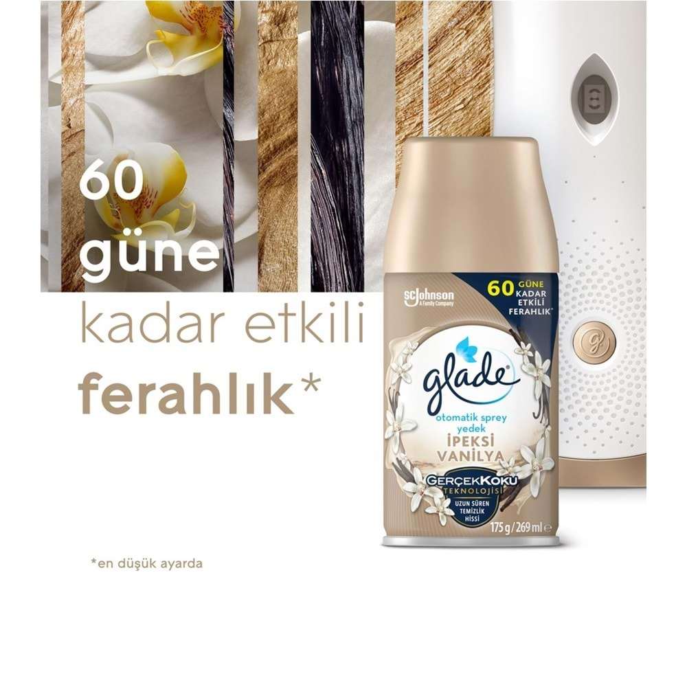 Glade Oda Kokusu Otomatik Sprey Yedek 269ML (2 Li Set) İpeksi Vanilya ve Meyve Çiçek Buketi