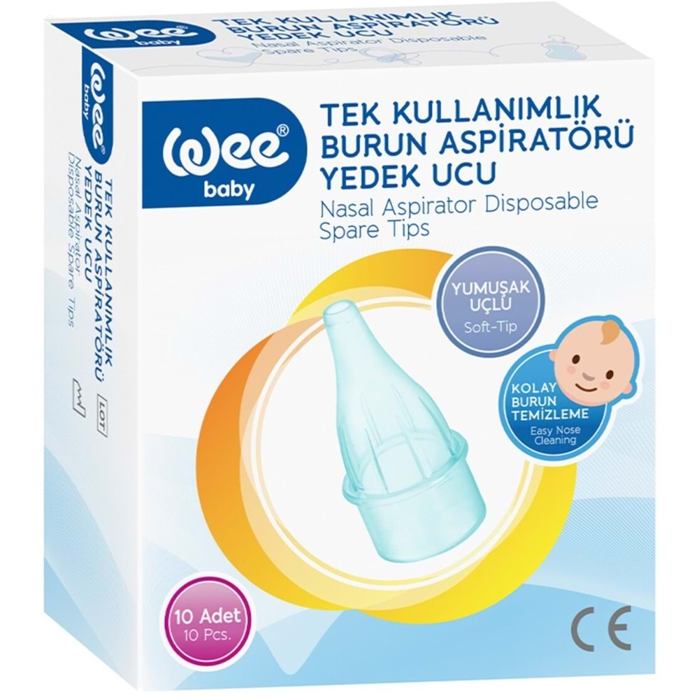 Wee Baby Burun Aspiratörü Nasal Yedek Uçu (İç Adet 10) (Kod:163)