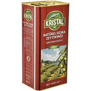 Kristal Zeytinyağı 5LT Natürel Sızma Soğuk Sıkım (Teneke)