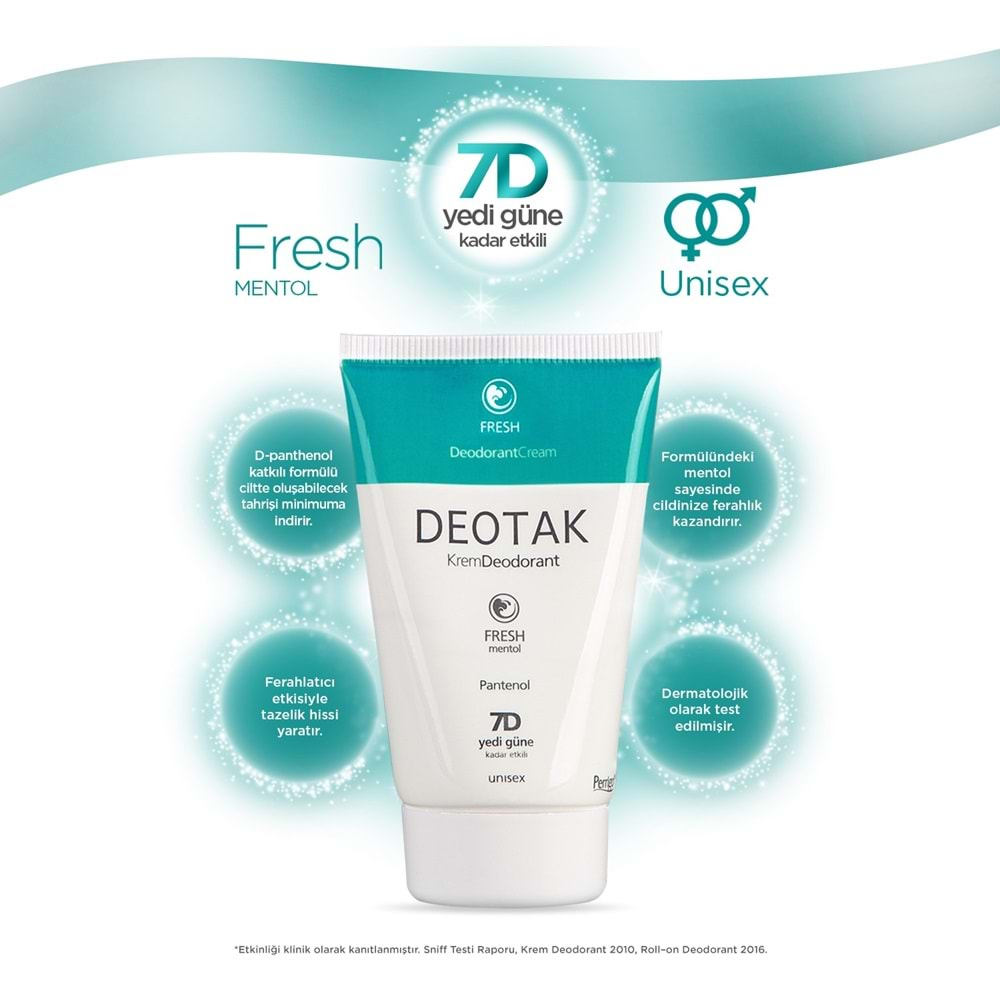 Deotak Krem Deodorant 35ML Fresh (Mentol)