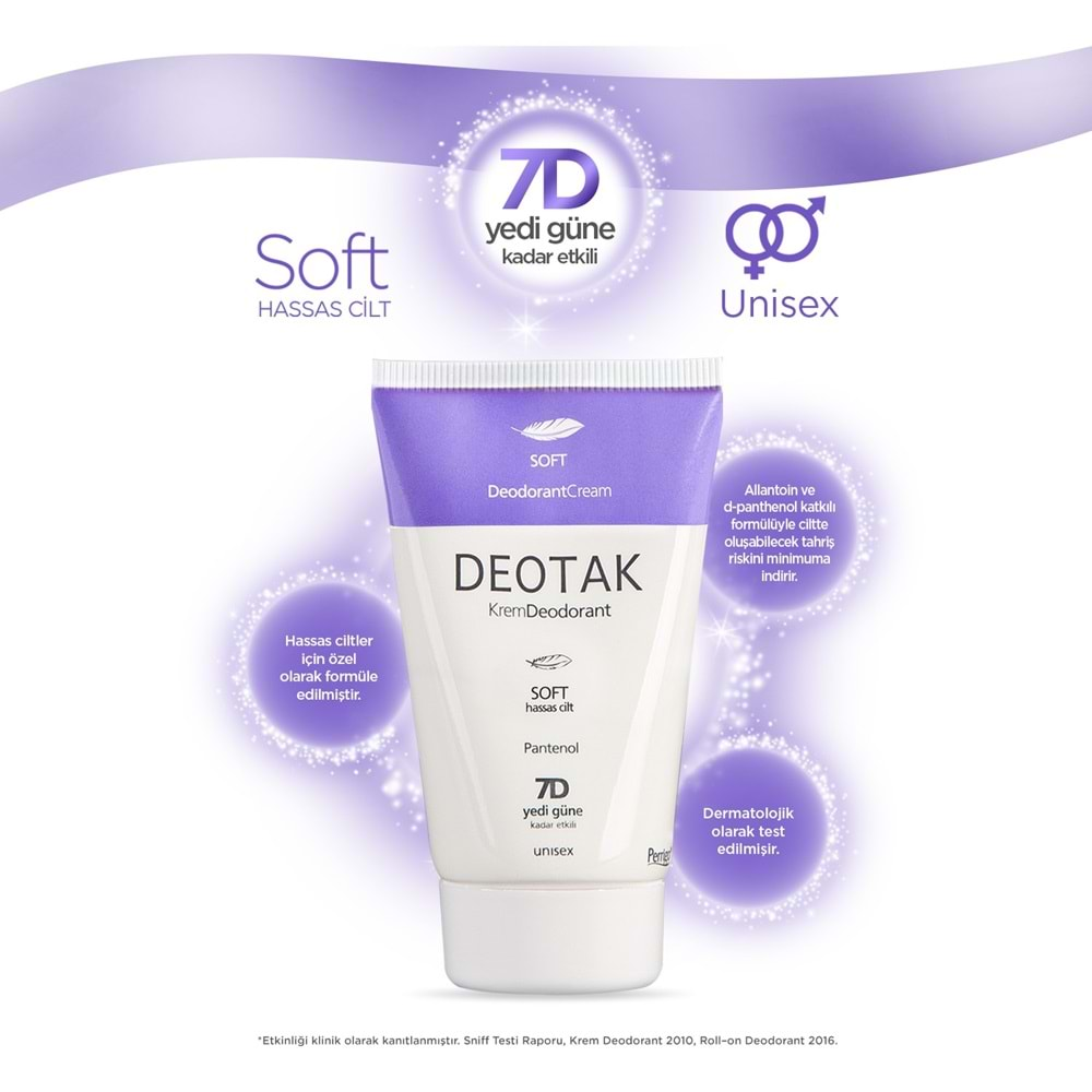 Deotak Krem Deodorant 35ML Soft (Hassas Cilt)