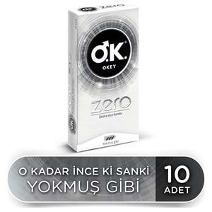 Okey Prezervatif 10 Adet Zero (Ekstra İnce Formlu)